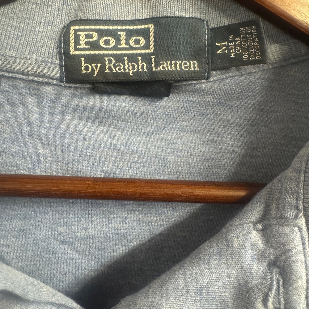 Polo Ralph Lauren Polo Shirt Men’s Medium Blue Classic Fit Short Sleeve - Picture 3 of 3